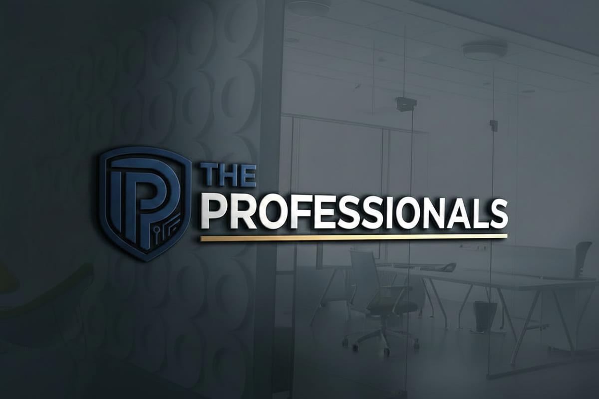 The Professionals Logo - Blue & White